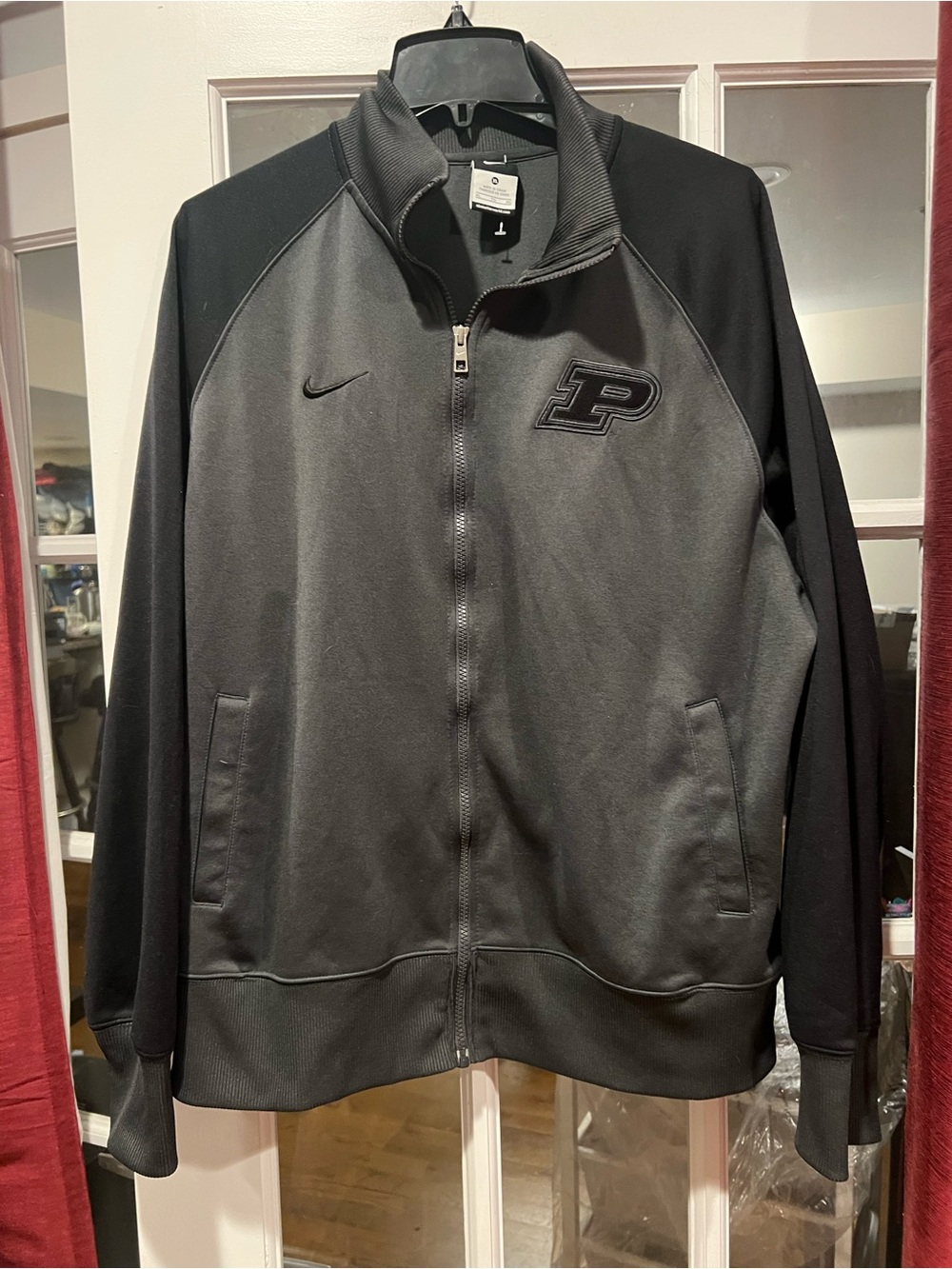 Nike Black and Gray Purdue Lightweight Full-Zip Jacket